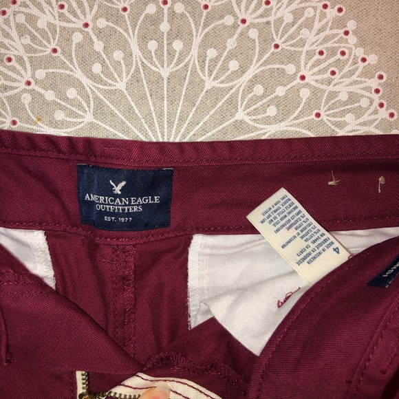American Eagle Maroon Midi Shorts - Picture 3 of 3